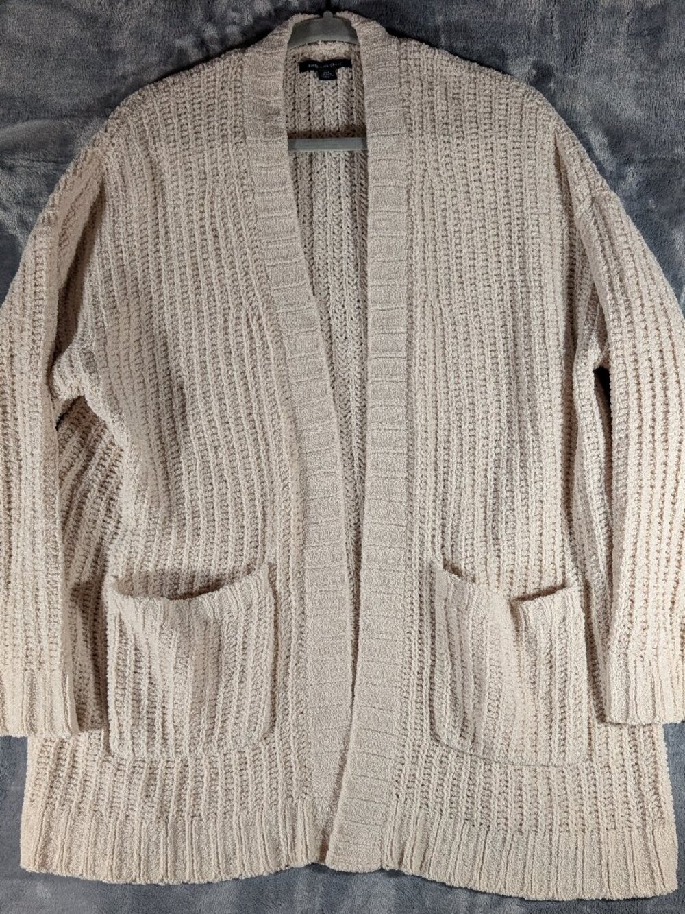 American Eagle Cream Chenille Open Front Cardigan Sweater XS/S